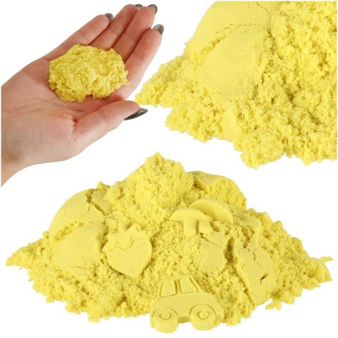 Piasek sensoryczny dla dzieci 1kg w woreczku żółty