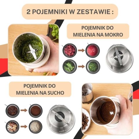ELEKTRYCZNY MŁYNEK DO KAWY PRZYPRAW OWOCÓW KLAUSBERG KB-7993