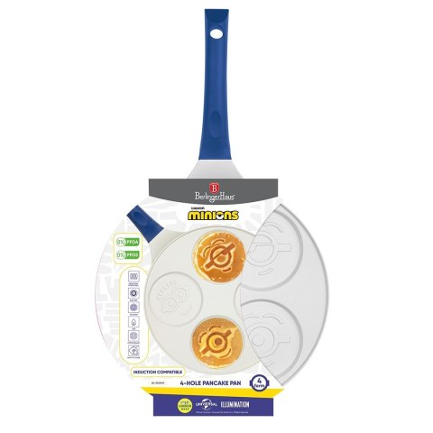 Patelnia do placuszków 4 otwory Emoji 26 cm Minions Collection BerlingerHaus BH-8950MN