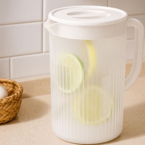 Dzbanek plastikowy 3l z pokrywką do wody soku napojów lemoniady pojemny
