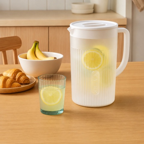 Dzbanek plastikowy 3l z pokrywką do wody soku napojów lemoniady pojemny