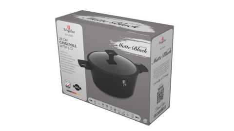 Garnek z pokrywką 28 cm Matte Black Collection BerlingerHaus BH-8189