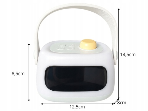 Lampka nocna led zegar cyfrowy budzik timer akumulatorowa regulacja