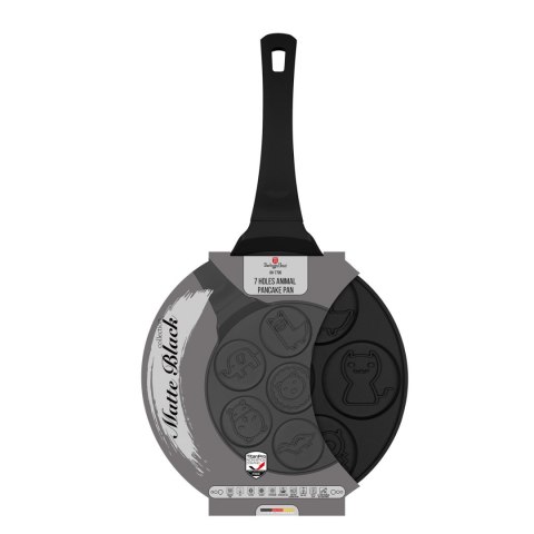 Patelnia do naleśników 26cm | Pancakes wzór zwierzęta BerlingerHaus BH-7799 Matte Black Collection
