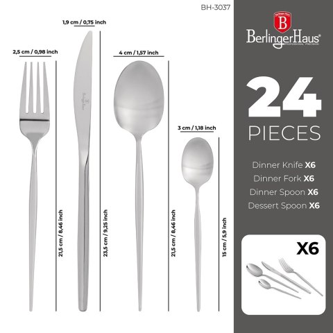 Sztućce 24szt BerlingerHaus Eternal Collection BH-3037