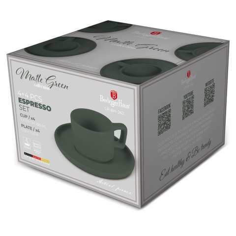Zestaw filiżanek do espresso 4szt BerlingerHaus Matte Green LP-BH-262