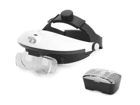 Lupa nagłowna 2 led soczewki na głowę 6x okulary
