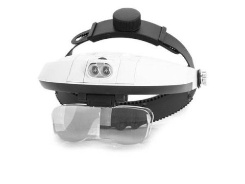 Lupa nagłowna 2 led soczewki na głowę 6x okulary