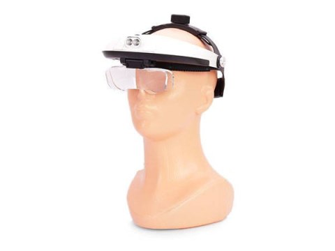 Lupa nagłowna 2 led soczewki na głowę 6x okulary