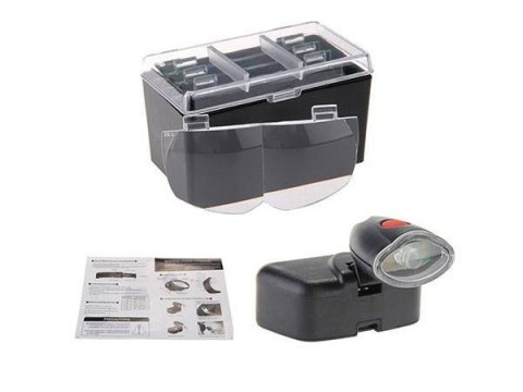 Lupa nagłowna okulary precyzyjne mocny led 3,5x