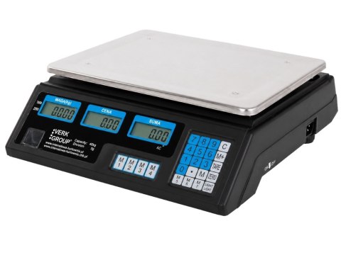 Waga sklepowa elektroniczna kalkulacyjna 40kg pl