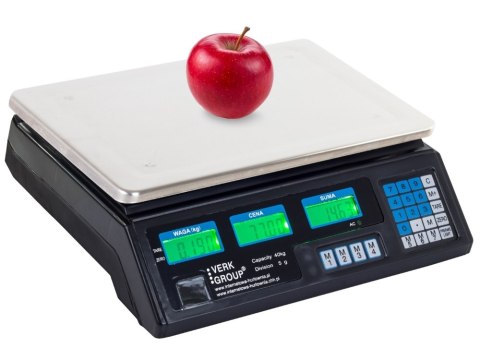 Waga sklepowa elektroniczna kalkulacyjna 40kg pl