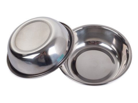 Miska podwójna dla psa kota metalowa 0,3l x 2