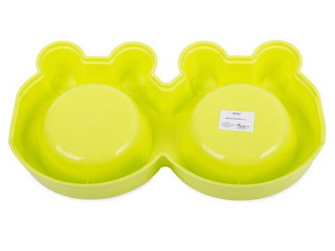Miska podwójna dla psa kota metalowa 0,3l x 2