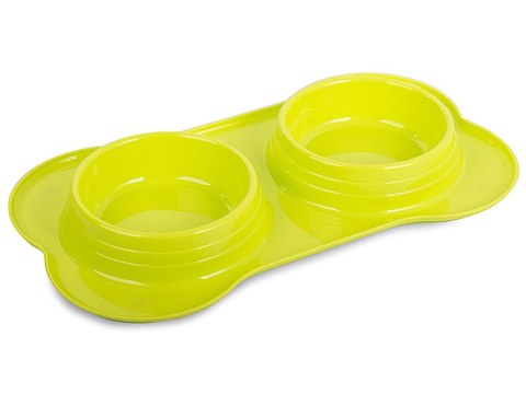 Miska podwójna dla psa kota na karmę 0,4 l x 2