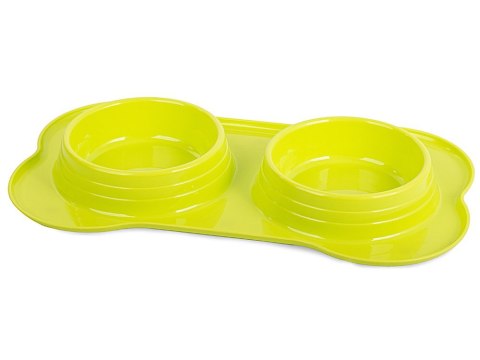 Miska podwójna dla psa kota na karmę 0,4 l x 2