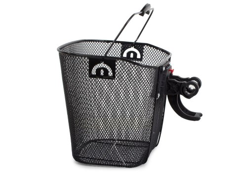 Duzy kosz rowerowy metalowy koszyk do roweru click