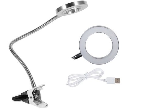 Lampka 24 led biurkowa kosmetyczna z klipsem klips