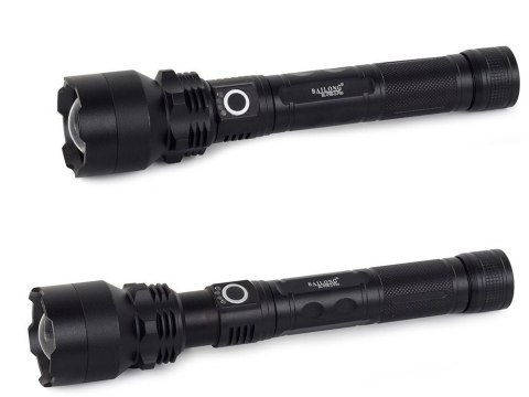 Latarka bailong taktyczna mocna led xhp50 zoom usb
