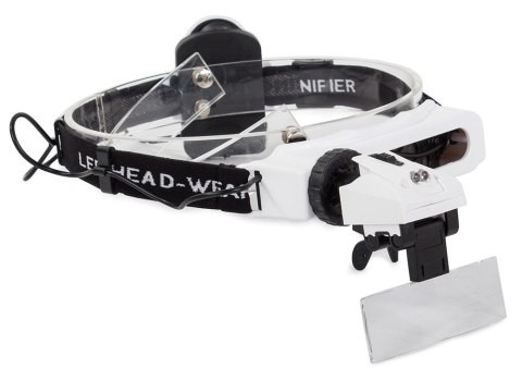Lupa nagłowna 2 led na głowę czołowa okulary 28x