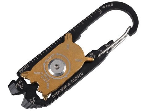 Brelok karabińczyk nóż multitool przeżycia 20w1