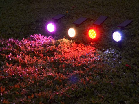Lampa solarna rgb kolorowa ogrodowa świateczna