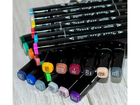 Markery alkoholowe touch zestaw 40szt torba etui