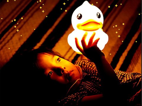 Lampka nocna dla dzieci led kaczka rgb dotyk usb