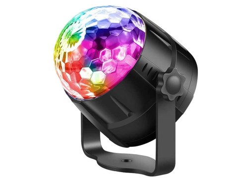 Projektor dyskotekowy kula disco reflektor led rgb