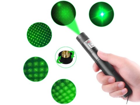 Wskaźnik laserowy laser zielony punktowy mocny