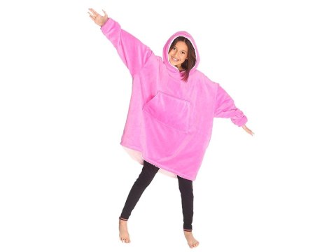 Ciepła bluza koc oversize xxl 2w1 gruba futrzak