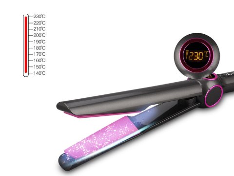 Prostownica do włosów lokówka ceramiczna 2w1 lcd