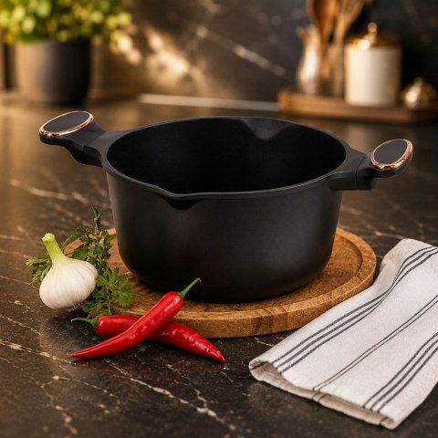 Garnek rondel głęboki z pokrywką indukcja gaz powłoka non stick 5l