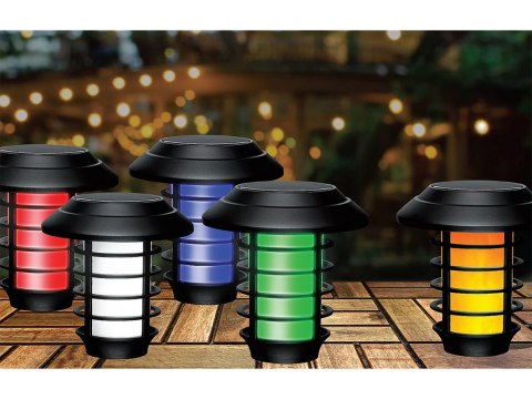 Lampa ogród solarna pochodnia latarnia rgb pilot