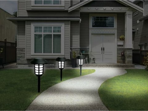 Lampa ogród solarna pochodnia latarnia rgb pilot