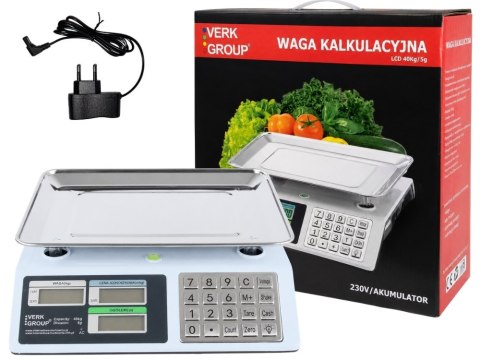 Waga sklepowa elektroniczna kalkulacyjna 40kg pl