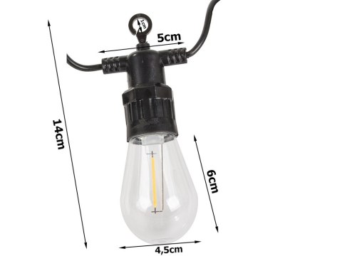 Girlanda ogrodowa łańcuch świetlny lampki 15 led