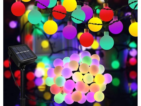 Girlanda ogrodowa solarna lampki 20 led multikolor