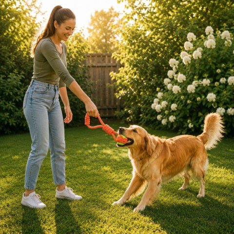 Zabawka dla psa gryzak szarpak sznur mocny długi