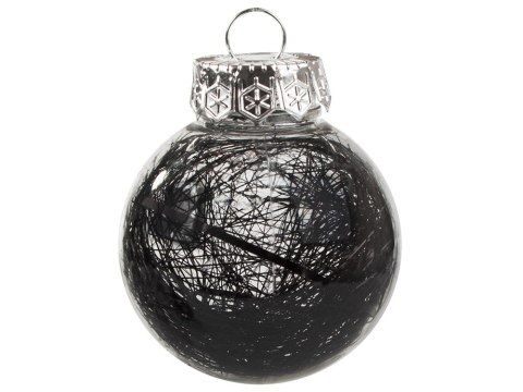 Bombki choinkowe na choinkę 6cm zestaw 24szt święta czarne świąteczne