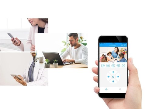Kamera ip wifi niania elektroniczna obrotowa hd audio domowa wewnętrzna