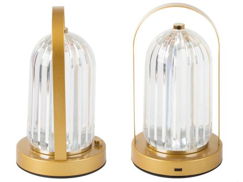 Lampka nocna stołowa kryształ led lampion dotykowa