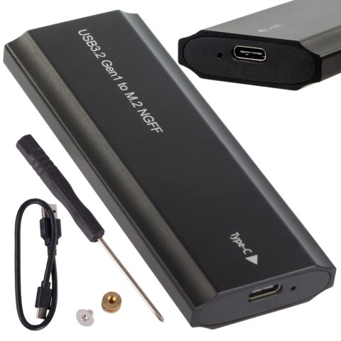 Obudowa adapter dysku kieszeń m.2 sata ngff usb 3.1 usb typ-c 2230-2280mm