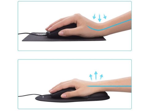 Podkładka pod mysz myszkę pod nadgarstek ergonomiczna żelowa memory