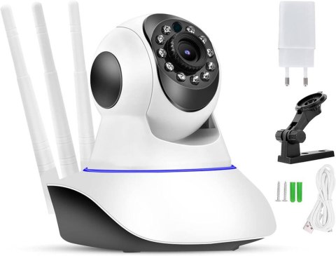 Kamera ip wifi niania elektroniczna obrotowa audio wewnętrzny czujnik ruchu