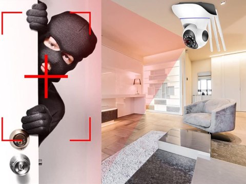 Kamera ip wifi niania elektroniczna obrotowa audio wewnętrzny czujnik ruchu