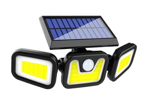 Lampa solarna z czujnikiem ruchu zmierzchu 171 led osobny panel ogrodowa