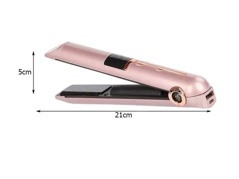 Prostownica do włosów ceramiczna lcd 2w1 regulacja temperatury power bank