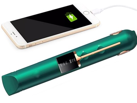 Prostownica do włosów ceramiczna lcd 2w1 regulacja temperatury power bank
