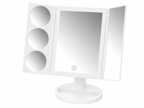 Lusterko kosmetyczne podświetlane led do makijażu powiększające 3x 5x 10x